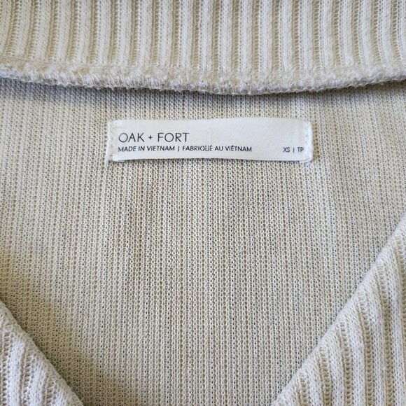 OAK + Fort | Ribbed Cropped Cardigans - Picture 4 of 9